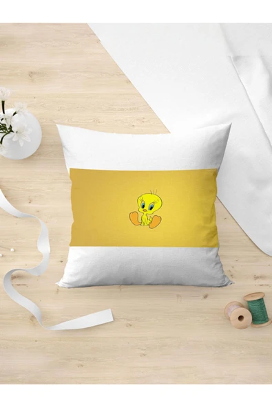 Panorama Ajans Tweety Tiviti Kuş Slyvester Looney Tunes Çizgi Film Yastık Kılıfı ürün görseli 1