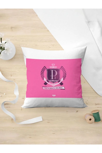 Panorama Ajans Victoria's Secret Logo Pembe Pink Yastık Kılıfı - 1