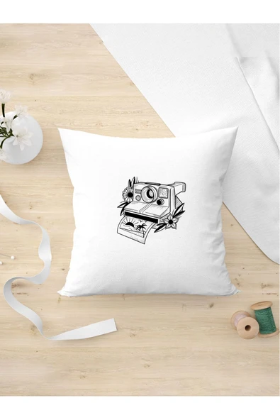 Panorama Ajans Eski Tarz Fotoğraf Makinesi Severlere Özel Tasarım Yastık Kılıfı ürün görseli 1