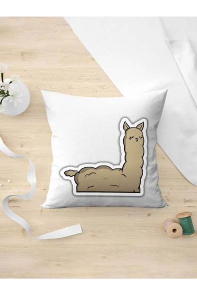 Panorama Ajans Çizgi Dizi Severlere Cute Sticker Tasarım Yastık Kılıfı 2 ürün görseli 1