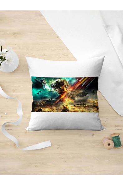 Panorama Ajans Battlefield 2042 Oyuncu Sevgiliye Hediye Yastık Kılıfı ürün görseli 1