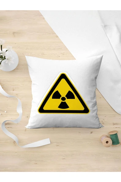 Panorama Ajans Radyasyon Uyarılı Sticker Yastık Kılıfı ürün görseli 1