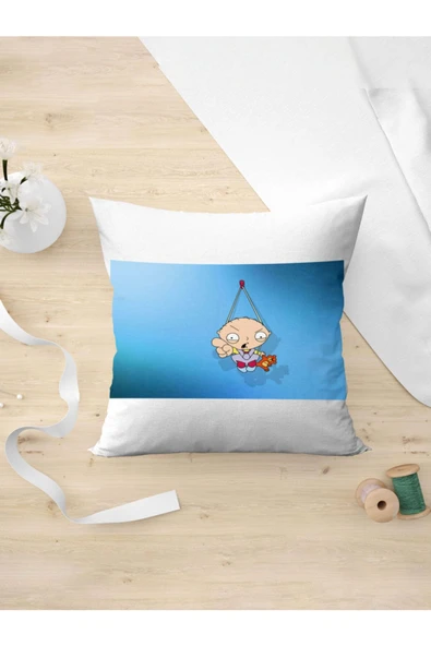 Panorama Ajans Family Guy Çizgi Film Animasyon Çocuk Stewie Komik Yastık Kılıfı ürün görseli 1