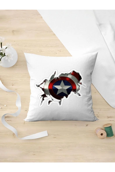 Panorama Ajans Marvel Severlere Kaptan Amerika Kalkanı Yastık Kılıfı ürün görseli 1