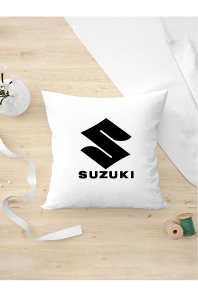 Panorama Ajans Suzuki Logo Araba Severlere Hediyelik Özel Tasarım Yastık Kılıfı ürün görseli 1