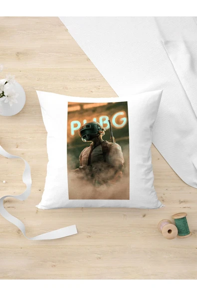 Panorama Ajans Pubg Oyun Karakteri Oyun Severlere Özel Tasarım Yastık Kılıfı ürün görseli 1