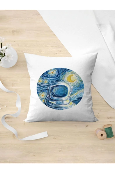 Panorama Ajans Astronot Gotik Tasarım Yastık Kılıfı ürün görseli 1