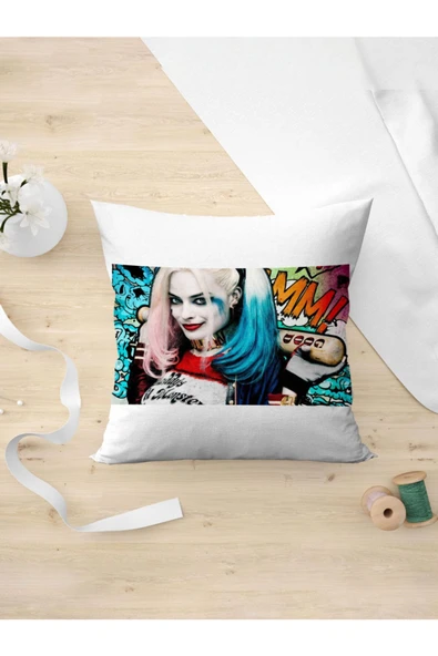 Panorama Ajans Harley Quinn Marvel Margot Robbie Gotik Yastık Kılıfı ürün görseli 1
