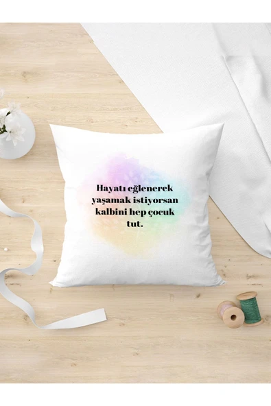 Panorama Ajans Motive Edici Arkadaşa Yakın Arkadaşa Hediye Özel Tasarım Yastık Kılıfı ürün görseli 1