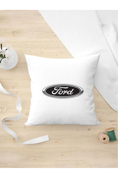 Panorama Ajans F O R D Logolu Araba Severlere Özel Tasarım Baskılı Yastık Kılıfı ürün görseli 1