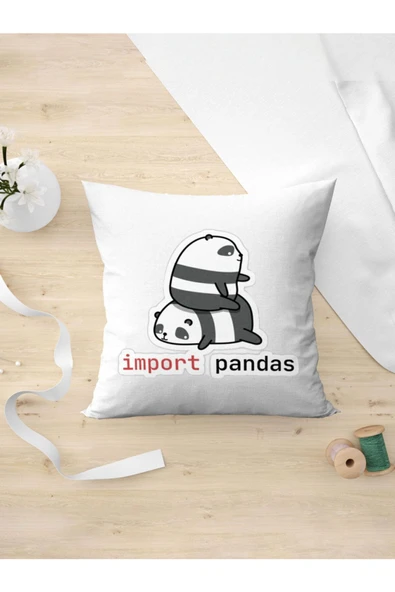 Panorama Ajans Tatlı Cute Panda Tasarım Sticker Yastık Kılıfı ürün görseli 1