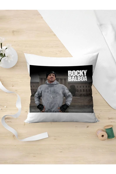 Panorama Ajans Rocky Balboa Sylvester Stallone Film Nostalji Yastık Kılıfı ürün görseli 1