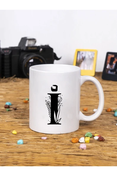 Panorama Ajans En Yakın Arkadaşa Hediye Çiçek Tasarım I Harfi Beyaz Kupa Bardak ürün görseli