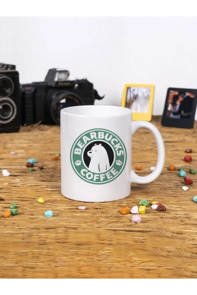 Panorama Ajans Kafadar Ayılar Bearbucks Starbucks Yakın Arkadaş Beyaz Kupa Bardak ürün görseli