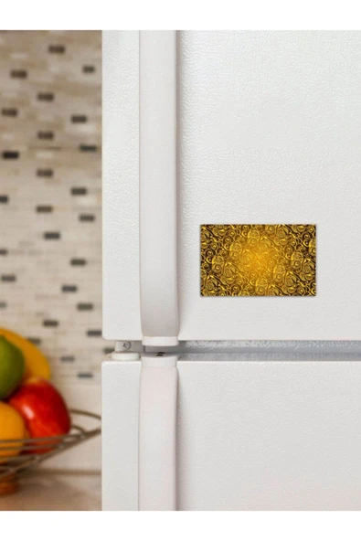 Panorama Ajans Ünlü Marka Pattern Gold Tasarım 6x9cm Magnet ürün görseli