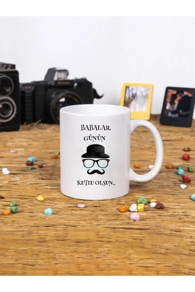 Panorama Ajans Babalar Günü Kutlu Olsun Hediye Beyaz Kupa Bardak ürün görseli