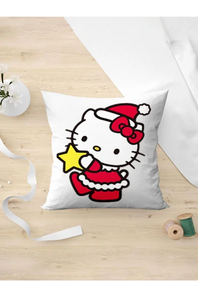 Panorama Ajans Hello Kitty Yılbaşı Yıldız Tatlı Yastık Kılıfı ürün görseli 1