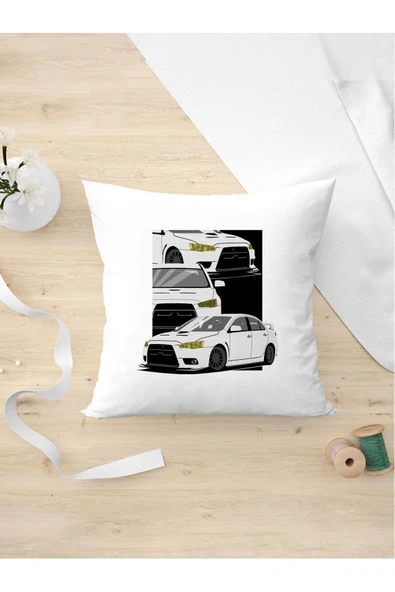 Panorama Ajans Mitsubishi Lancer Evo Araba Severlere Özel Tasarım Yastık Kılıfı