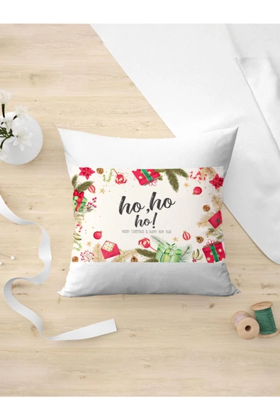 Panorama Ajans Yeni Yıl Yılbaşı Christmas Noel Baba Ho Ho Ho Yastık Kılıfı ürün görseli 1