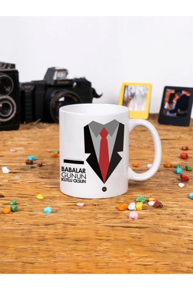 Panorama Ajans Suit Takım Sever Babalara Özel Tasarım Hediye Babalar Günü Beyaz Kupa Bardak ürün görseli