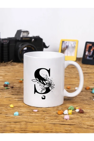 Panorama Ajans En Yakın Arkadaşa Hediye Çiçek Tasarım Ş Harfi Beyaz Kupa Bardak ürün görseli