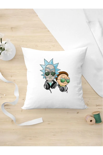 Panorama Ajans Eğlenceli Ricky And Morty Özel Tasarım Yastık Kılıfı ürün görseli 1