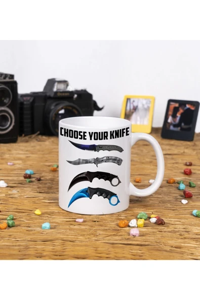 Panorama Ajans Cs Go Choose Your Knife Gamer Özel Hediye Tasarım Beyaz Kupa ürün görseli