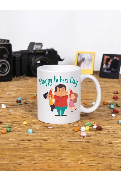Panorama Ajans Babalar Günü Hediye Happy Father's Day 4 Beyaz Kupa Bardak ürün görseli