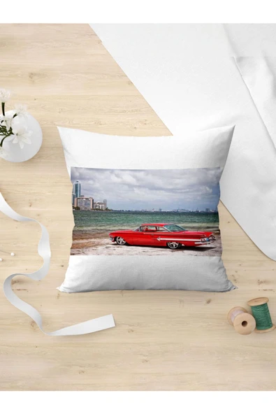 Panorama Ajans Kırmızı Impala Nostalji Yastık Kılıfı ürün görseli 1