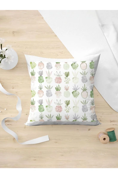 Panorama Ajans Pineapple Ananas Çizim Yağlı Boya Yastık Kılıfı ürün görseli 1