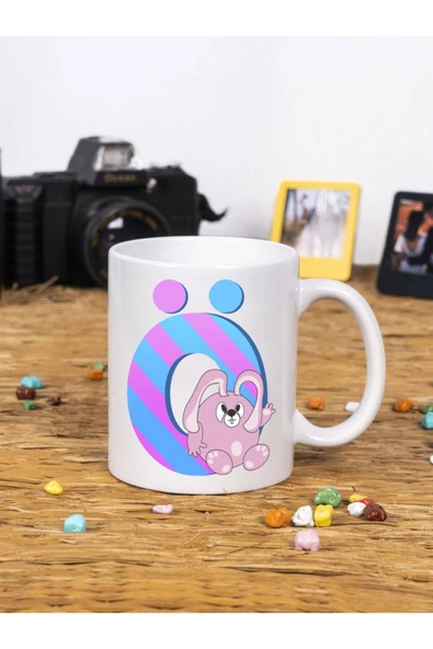 Panorama Ajans Çocuklar Için Eğlenceli Hediye Ö Harfi Beyaz Kupa Bardak ürün görseli