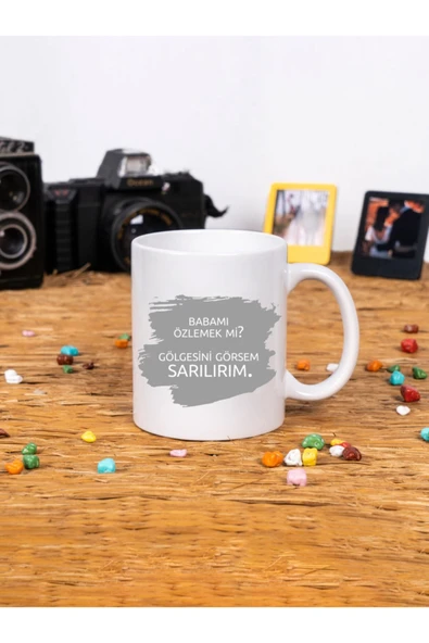 Panorama Ajans Babalar Günü Motivasyon Sözleri Özlemek Hediye Beyaz Kupa Bardak ürün görseli