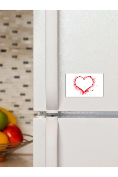 Panorama Ajans A Harfi Kalp Süs Dekor 6x9cm Magnet ürün görseli