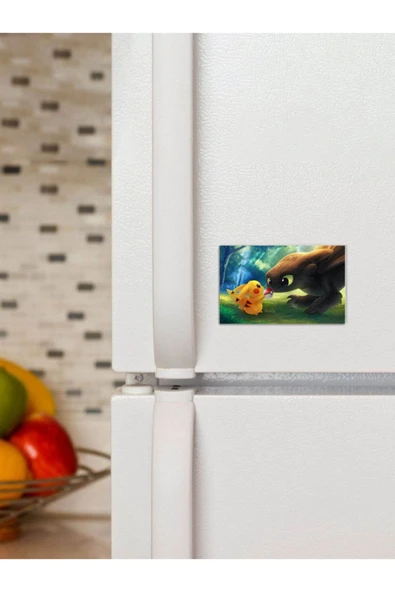 Panorama Ajans Pokemon Pikachu Pikaçu Ve Mewtwo Çizgi Dizi Anime 6x9cm Magnet ürün görseli