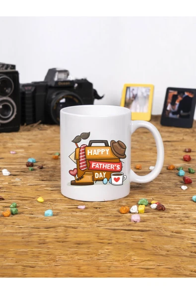 Panorama Ajans Babalar Günü Hediye Happy Father's Day 2 Beyaz Kupa Bardak ürün görseli