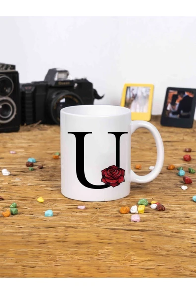 Panorama Ajans Alfabe Kupa Seti U Harfi Beyaz Kupa Bardak ürün görseli