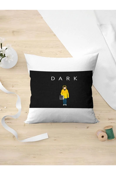 Panorama Ajans Dark Dizi Netflix Minimal Tasarım Yastık Kılıfı ürün görseli 1