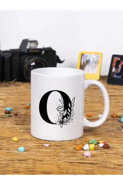 Panorama Ajans En Yakın Arkadaşa Hediye Çiçek Tasarım O Harfi Beyaz Kupa Bardak ürün görseli