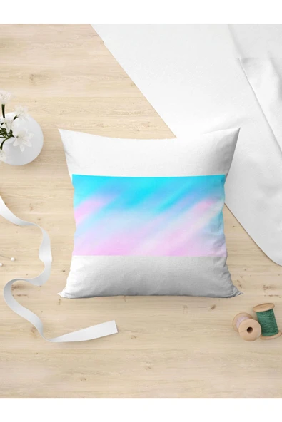 Panorama Ajans Pastel Renk Pink Blue Pembe Mavi Yastık Kılıfı ürün görseli 1