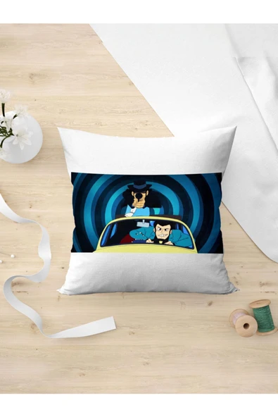 Panorama Ajans Lupin Dedektif Polis Hırsız Tasarım Yastık Kılıfı ürün görseli 1