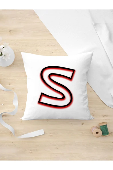 Panorama Ajans Neon Gölgeli S Harfi Arkadaşa Hediye Özel Tasarım Yastık Kılıfı ürün görseli 1