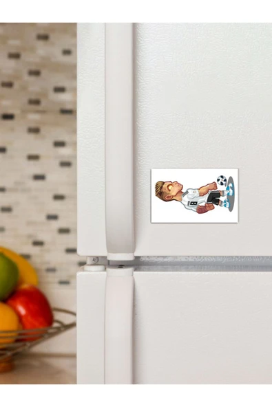 Panorama Ajans Futbol Beyaz Oyuncu Süs Dekor 6x9cm Magnet ürün görseli