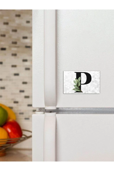 Panorama Ajans P Harfi Yeşil Yapraklı 6x9cm Magnet ürün görseli