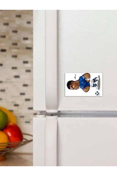 Panorama Ajans Futbol Mavi Oyuncu Süs Dekor 6x9cm Magnet ürün görseli