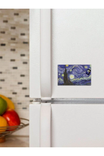 Panorama Ajans Tardis Doctor Who Van Gogh Yıldızlı Gece Tablo 6x9cm Magnet - 1