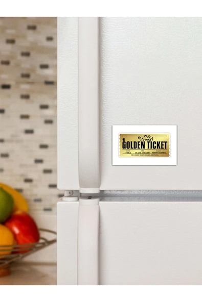 Panorama Ajans Golden Ticket Süs Dekor 6x9cm Magnet ürün görseli 1