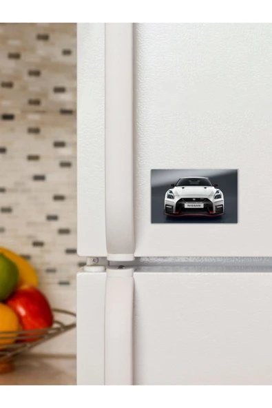 Panorama Ajans Nissan Gtr R35 Önden Beyaz Süs Dekor 6x9cm Magnet ürün görseli