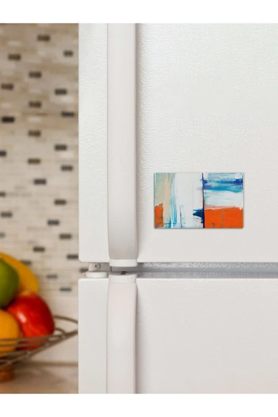 Panorama Ajans Minimal Fırça Darbesi Renkli Tasarım Süs Dekor 6x9cm Magnet ürün görseli