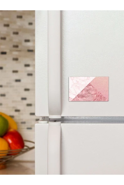 Panorama Ajans Pembe Minimal Tasarım Süs Dekor 6x9cm Magnet ürün görseli