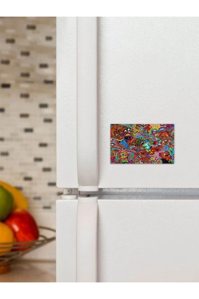 Panorama Ajans Psychedelic Psikedelik Görsel Hayal Dünyası Renkli 6x9cm Magnet ürün görseli
